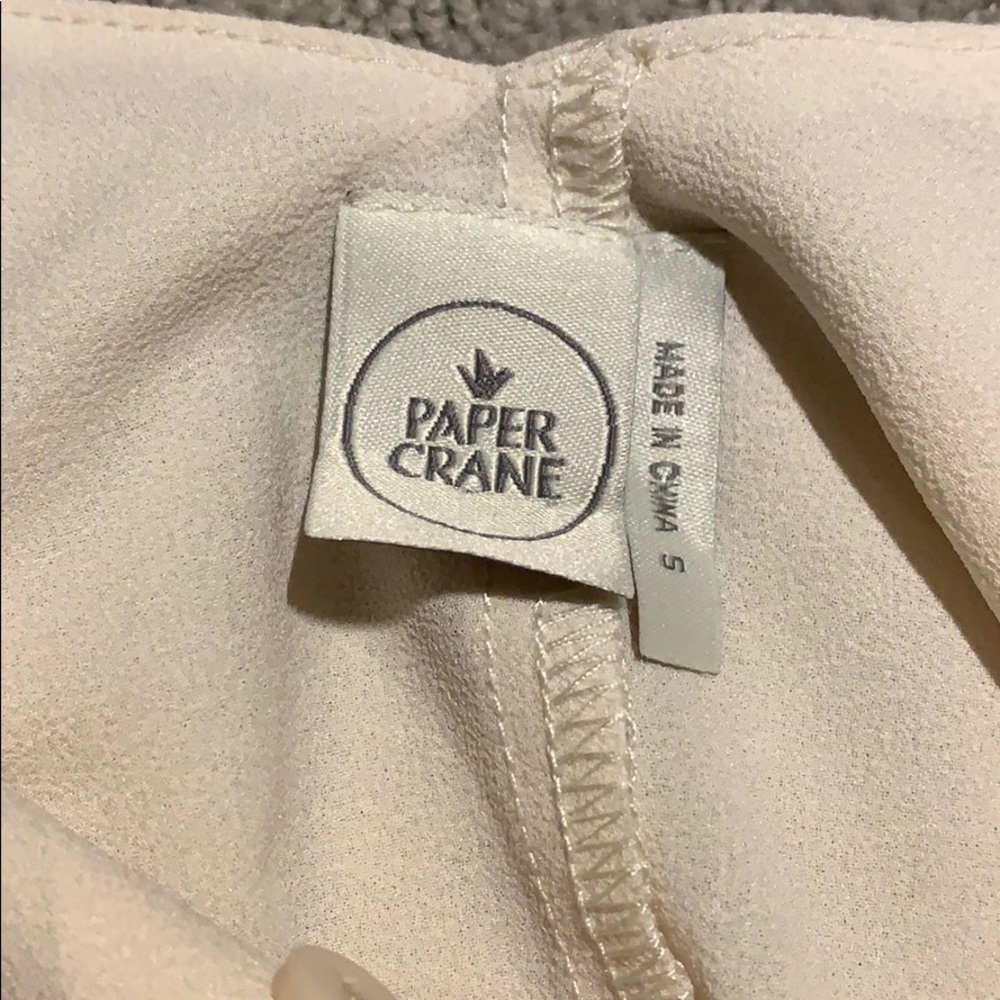 Creme button down blouse - Picture 5 of 5